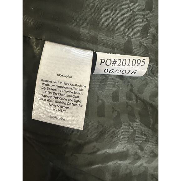 Vineyard Vines Chevron Quilted Whale Tail Vest Green Gold Full Zip Women's Large - Picture 12 of 14